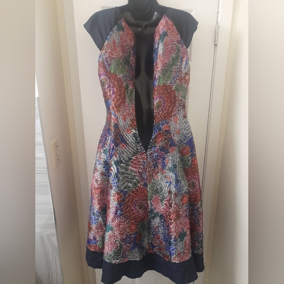 Armani Collezioni -Floral jacquard  dress - - Picture 6 of 12